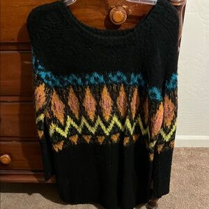 Rewind Multicolor Acrylic Winter Casual Sweater Dress XL